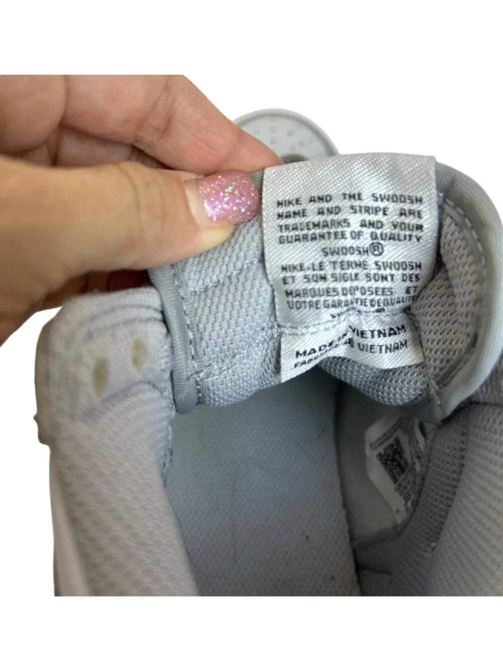 Nike Dunk High Chenille Sneakers Mens 5.5 Light Smoke Gray High Top